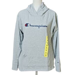 Champion Athleticwear Cozy Hoodie Pullover Long Sleeves Light Gray S/P New